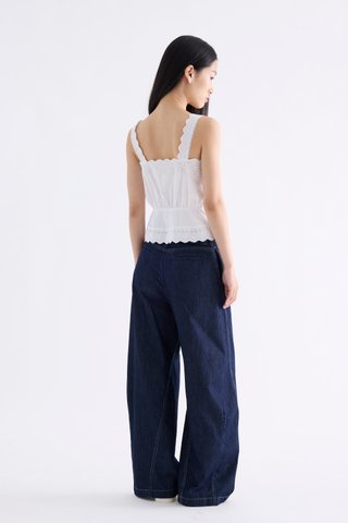 Elle Lace Button-Down Top