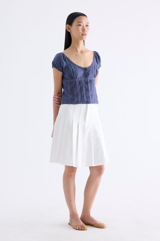 Kendella Low-Rise Pleated Skirt