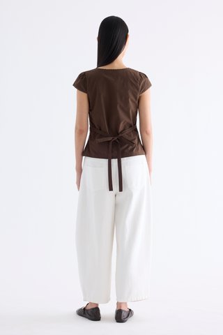 Mariette Lace Trim Fitted Blouse