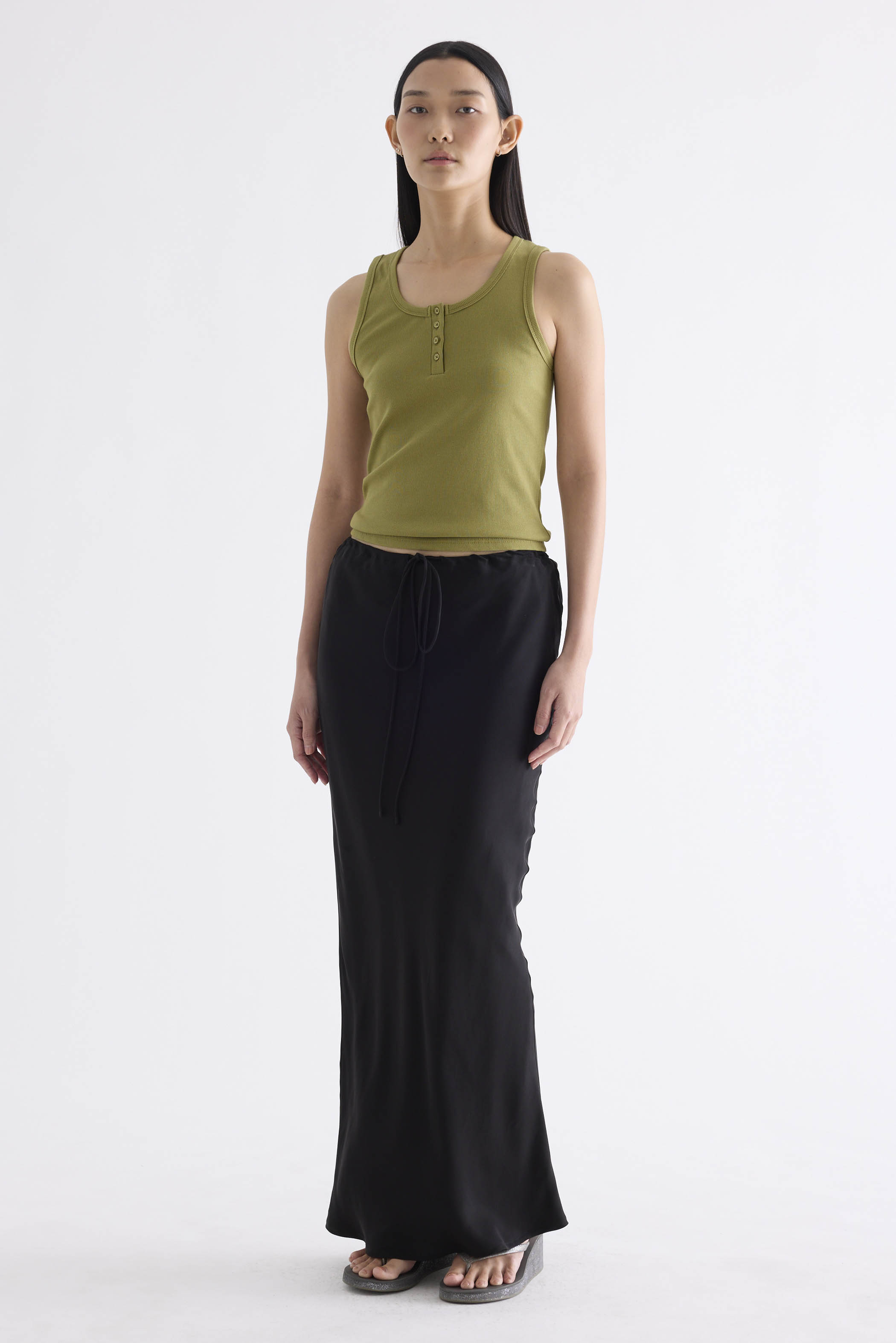 Tove Drawstring Bias Skirt