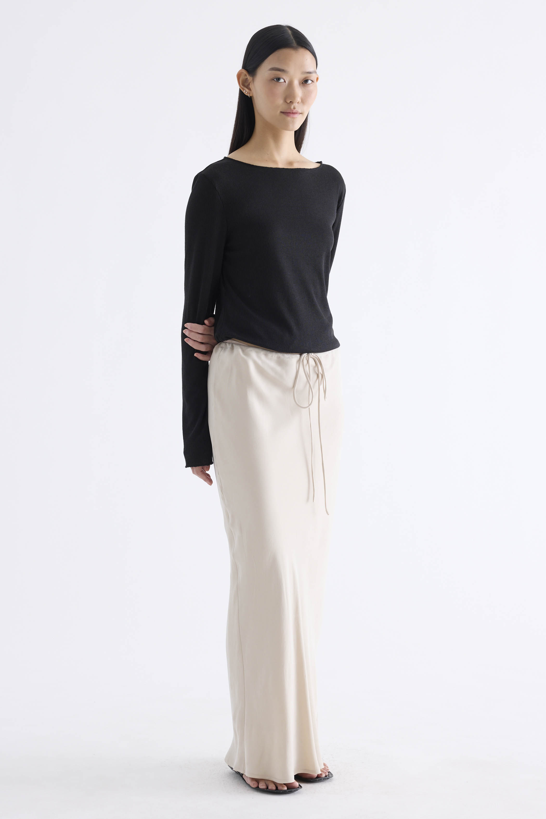 Tove Drawstring Bias Skirt