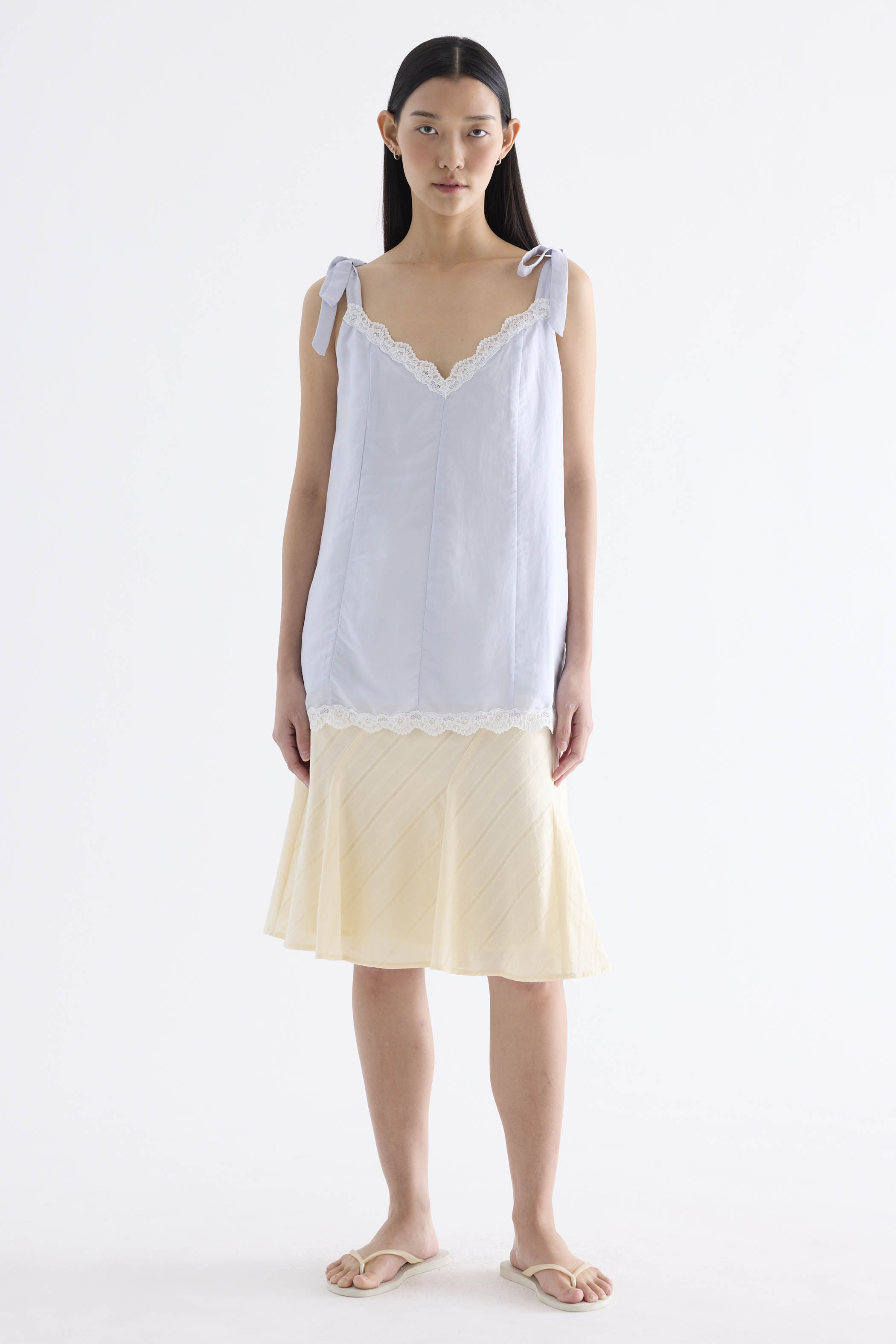 Karmella Lace-Trim Slip Top