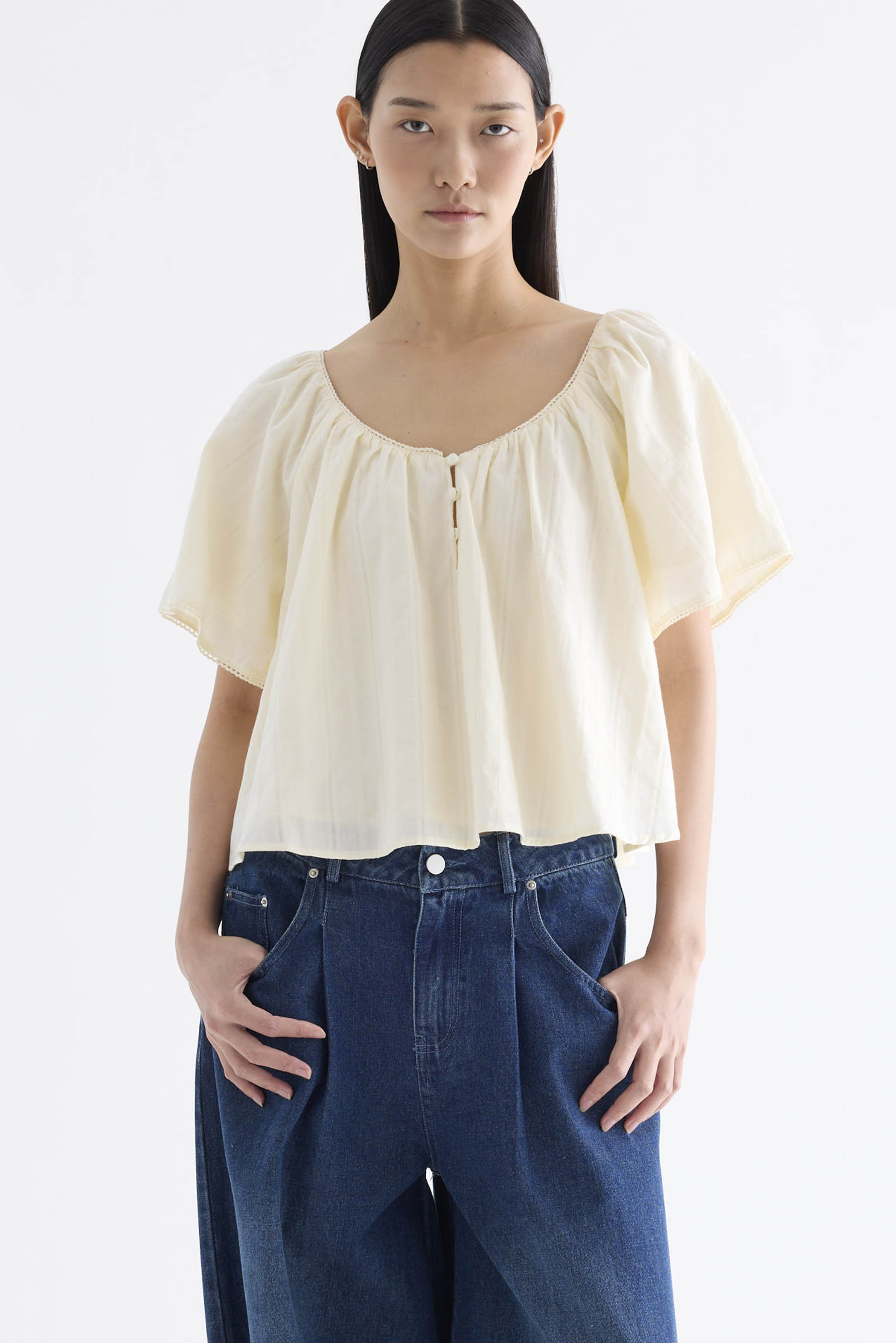 Orella Bell-Sleeve Blouse