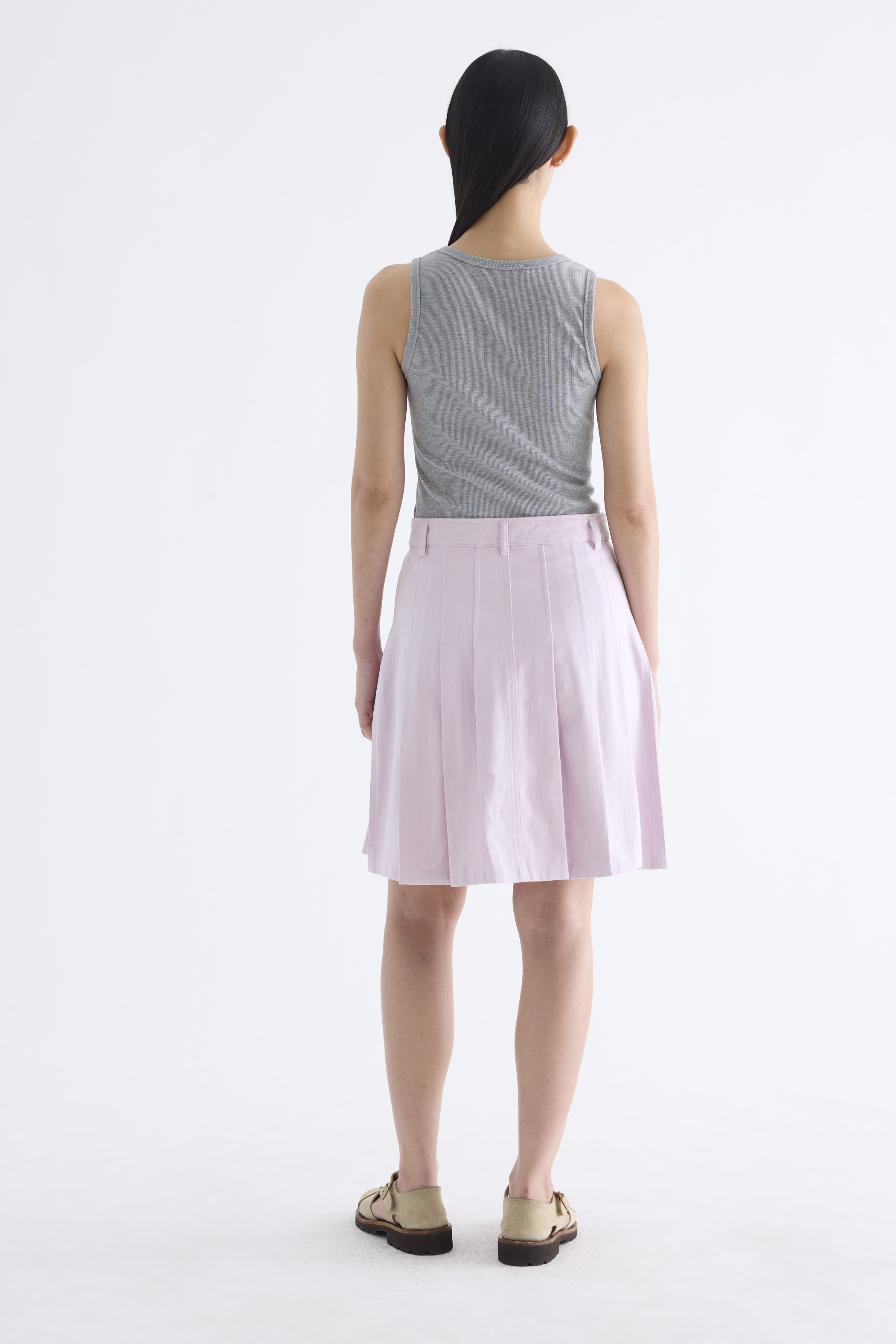 Kendella Low-Rise Pleated Skirt