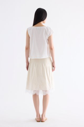 Grace Buttoned Cowl-Neck Top