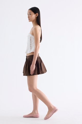 Yvelyn Low-Rise Gather Mini Skorts