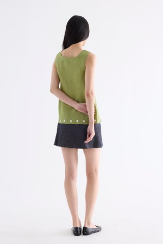 Cora Buttoned Bustier Top