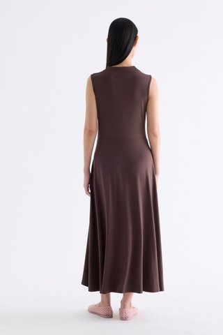 Irise Drape-Neck Asymmetrical Dress
