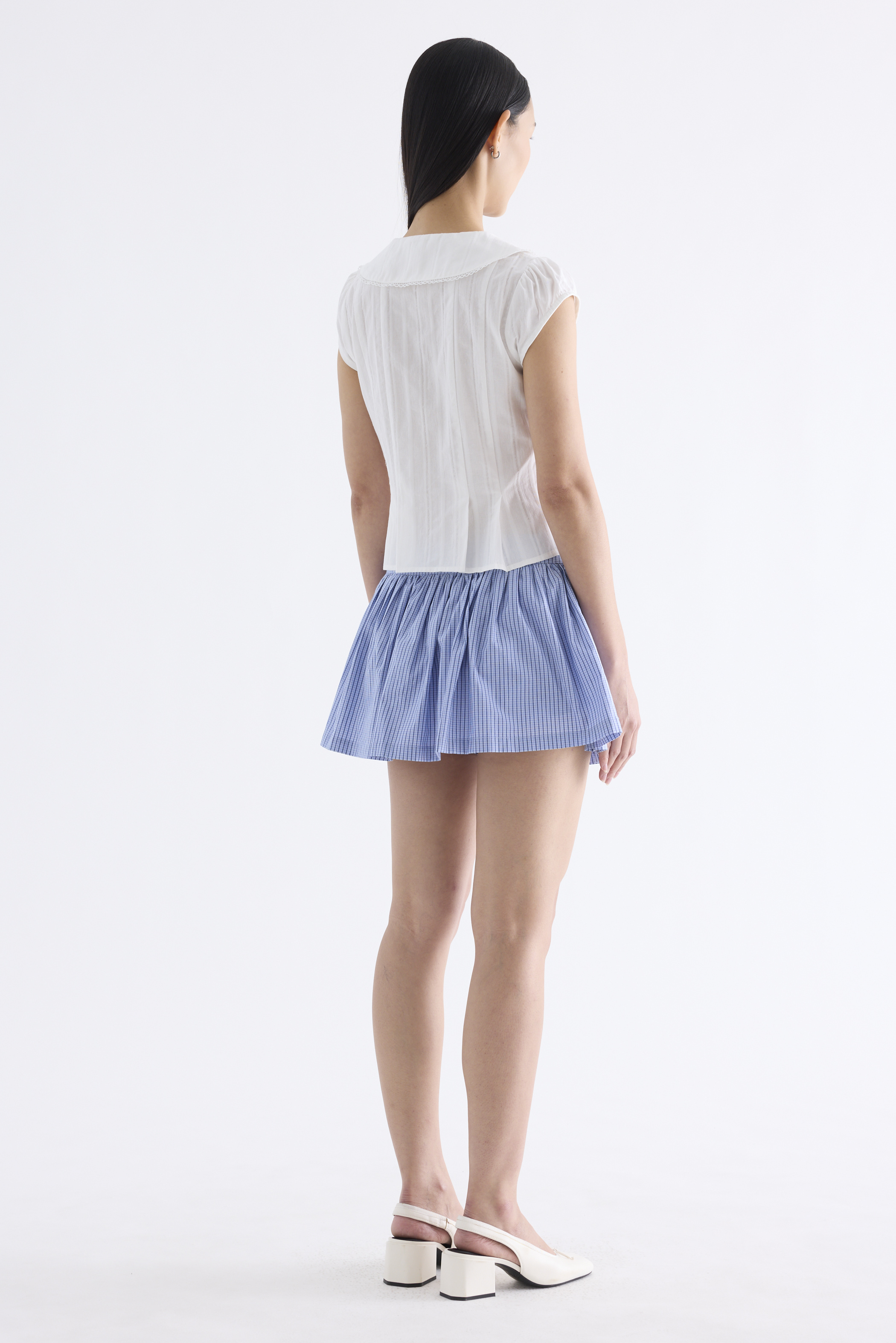 Yvelyn Low-Rise Gather Mini Skorts