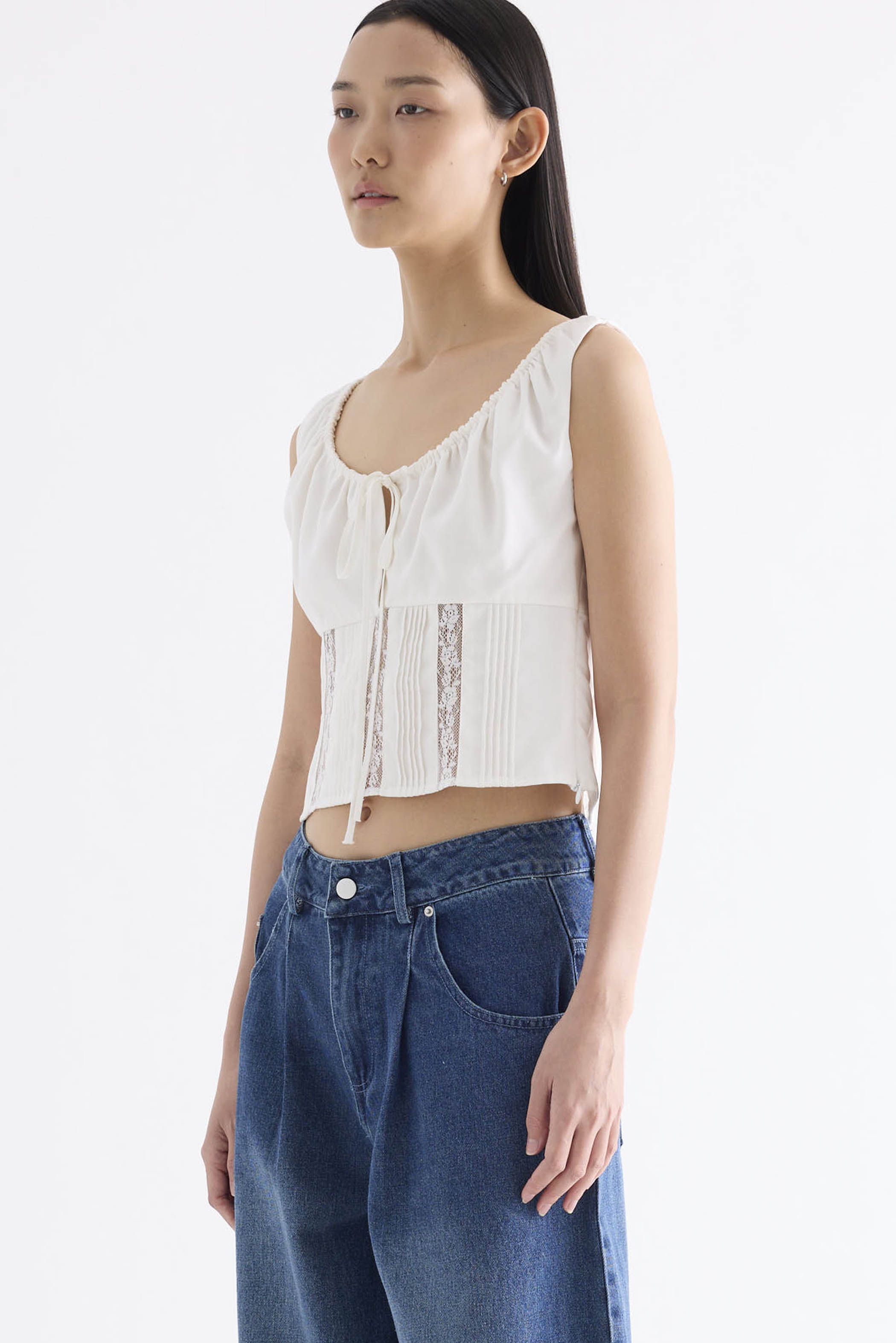 Aubrey Lace Panel Top