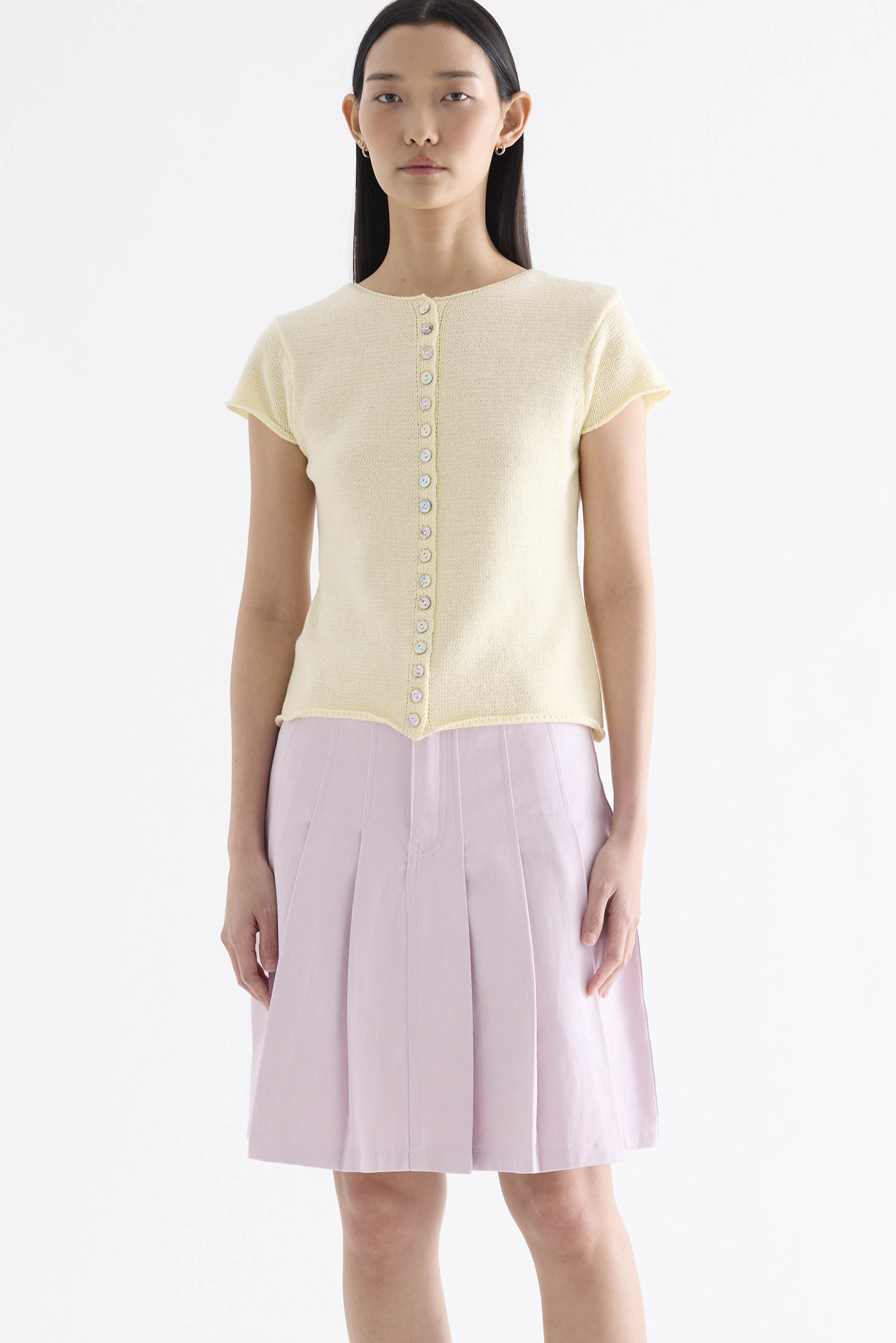 Kelyn Button-Down Knit Top