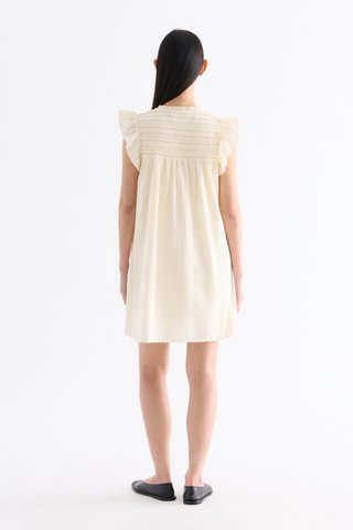 Pamelia Flutter Cap-Sleeve Short Dress