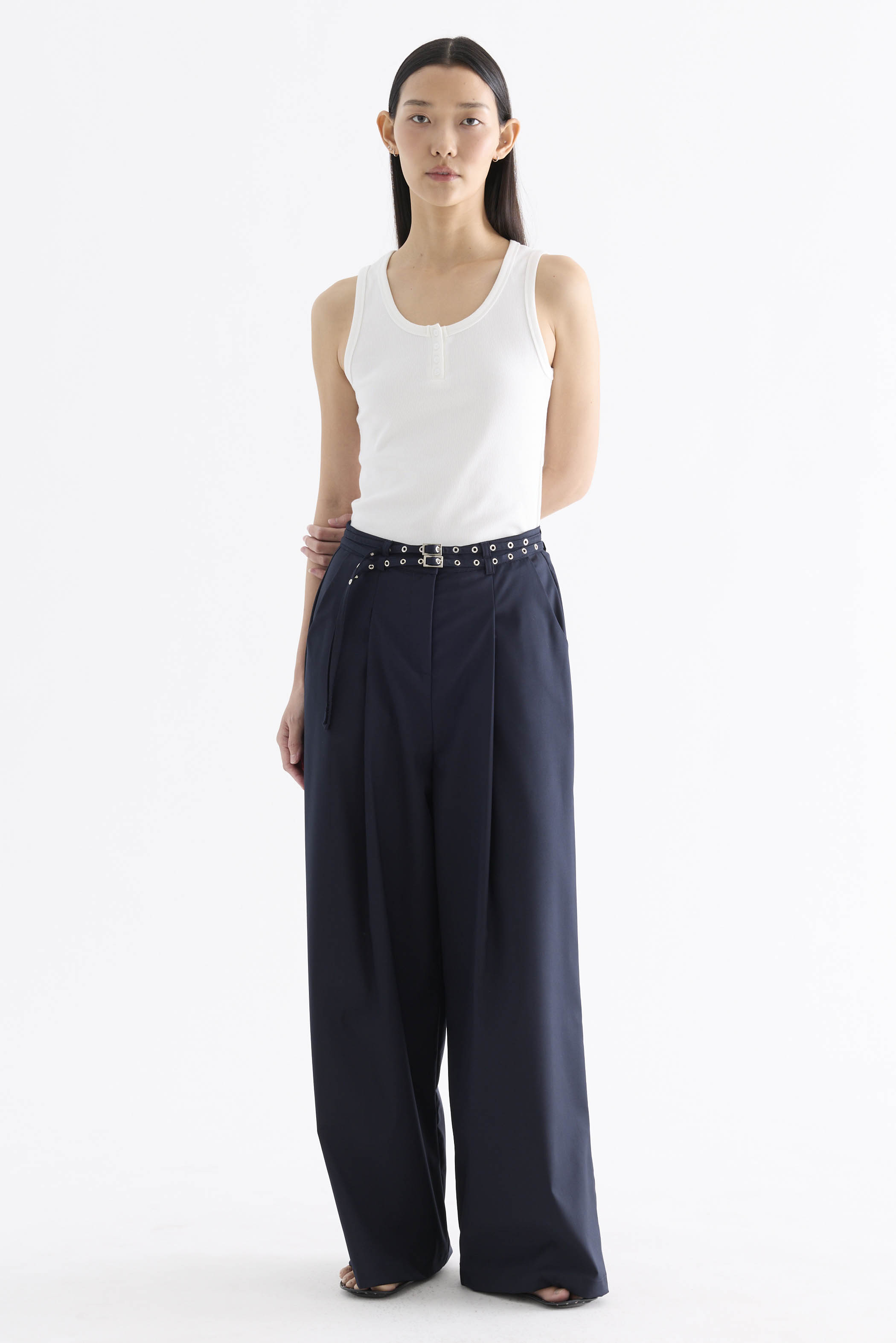 Sharelle High-Rise Pleat Pants