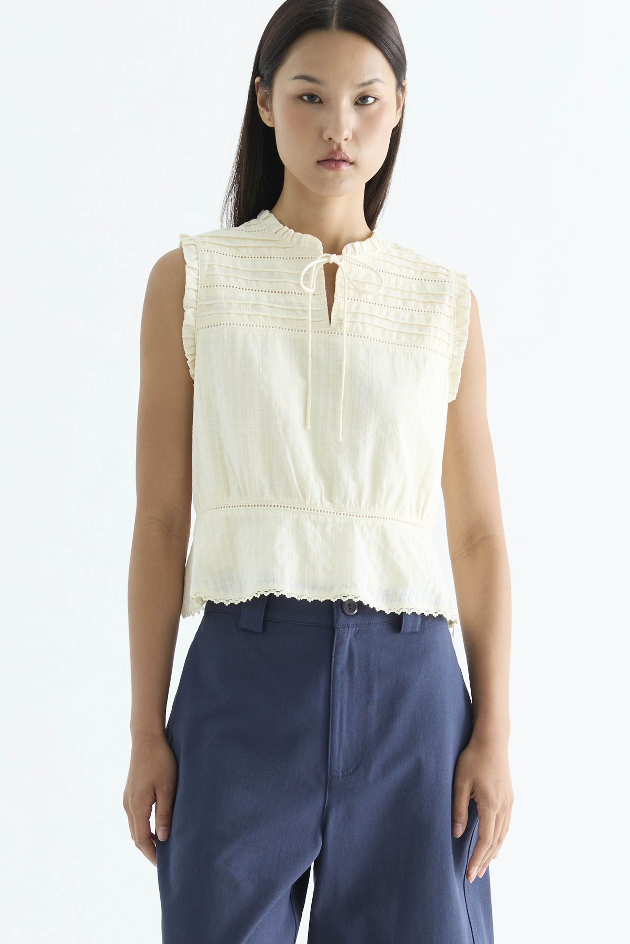 Bryne Pin-Tuck Top
