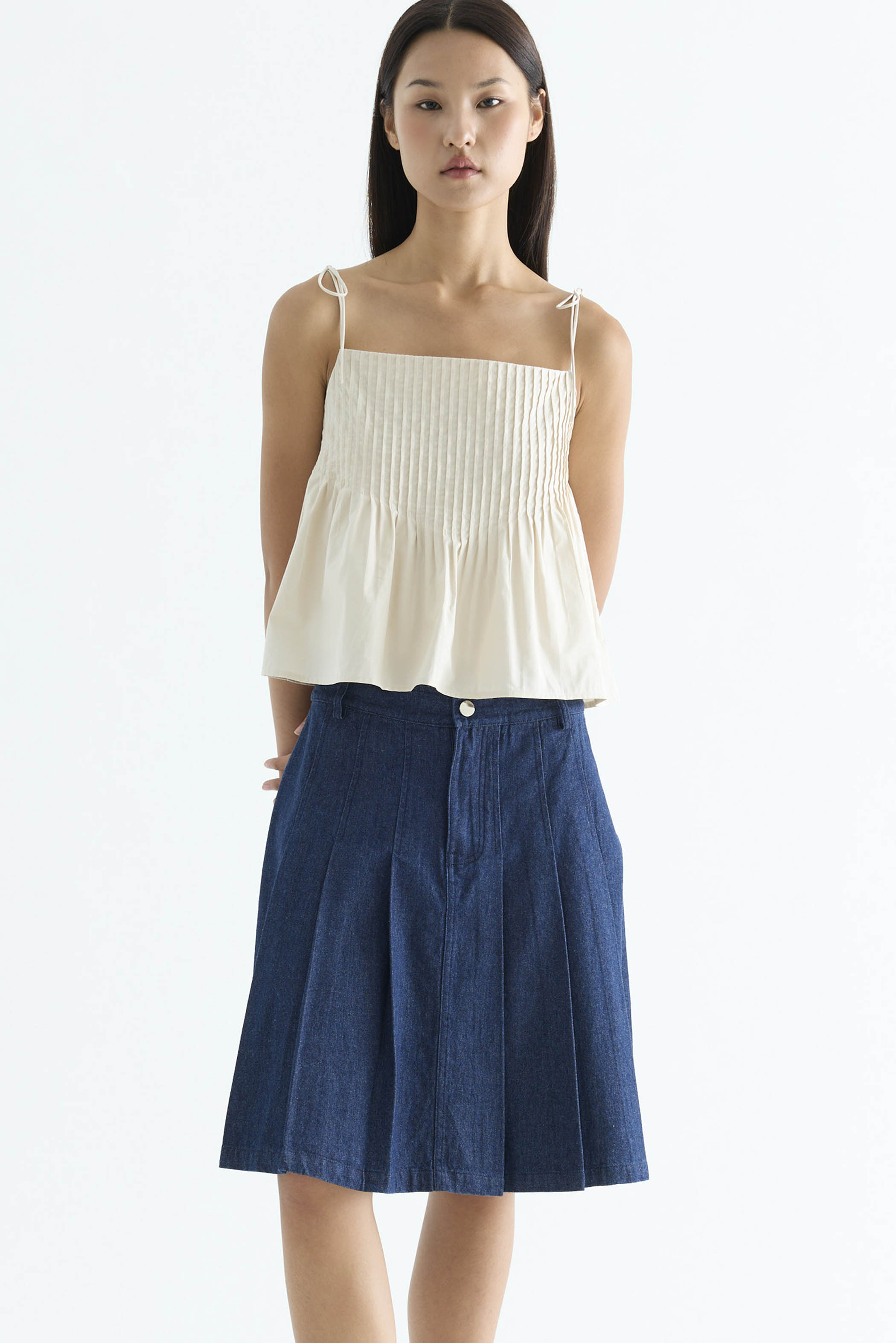 Brenelle Pin-tuck Top