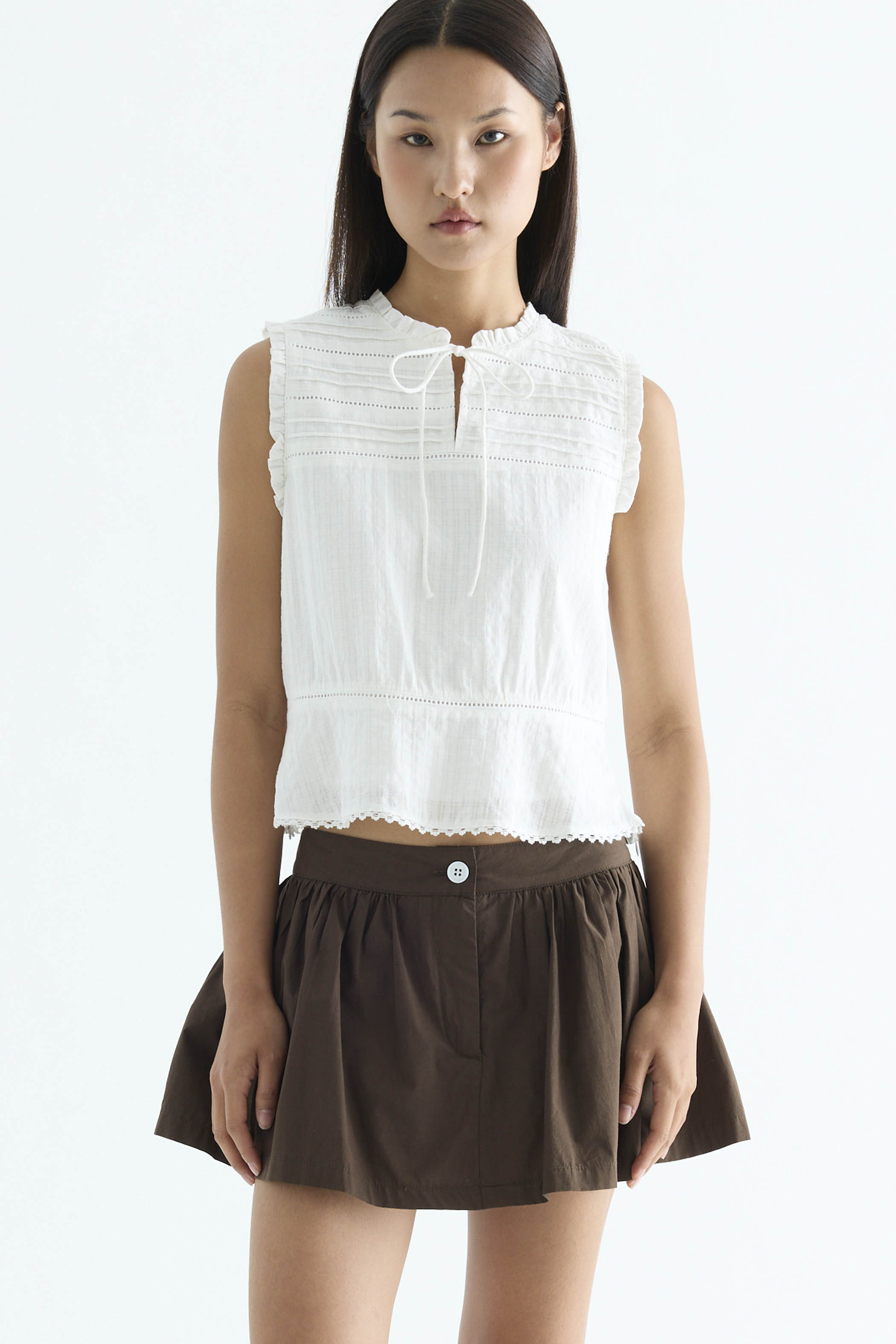 Bryne Pin-Tuck Top