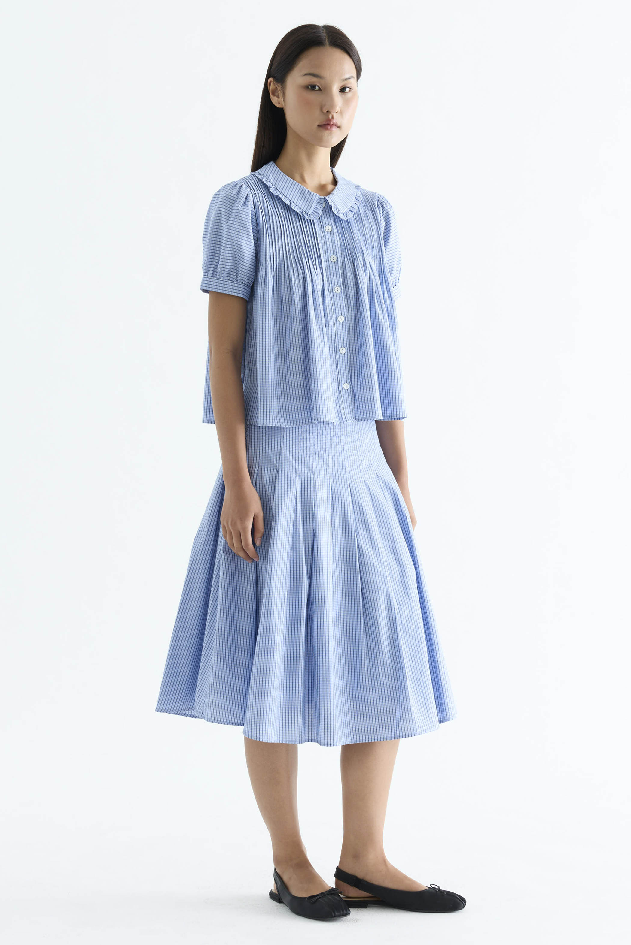 Lavena Pleated Half Skirt