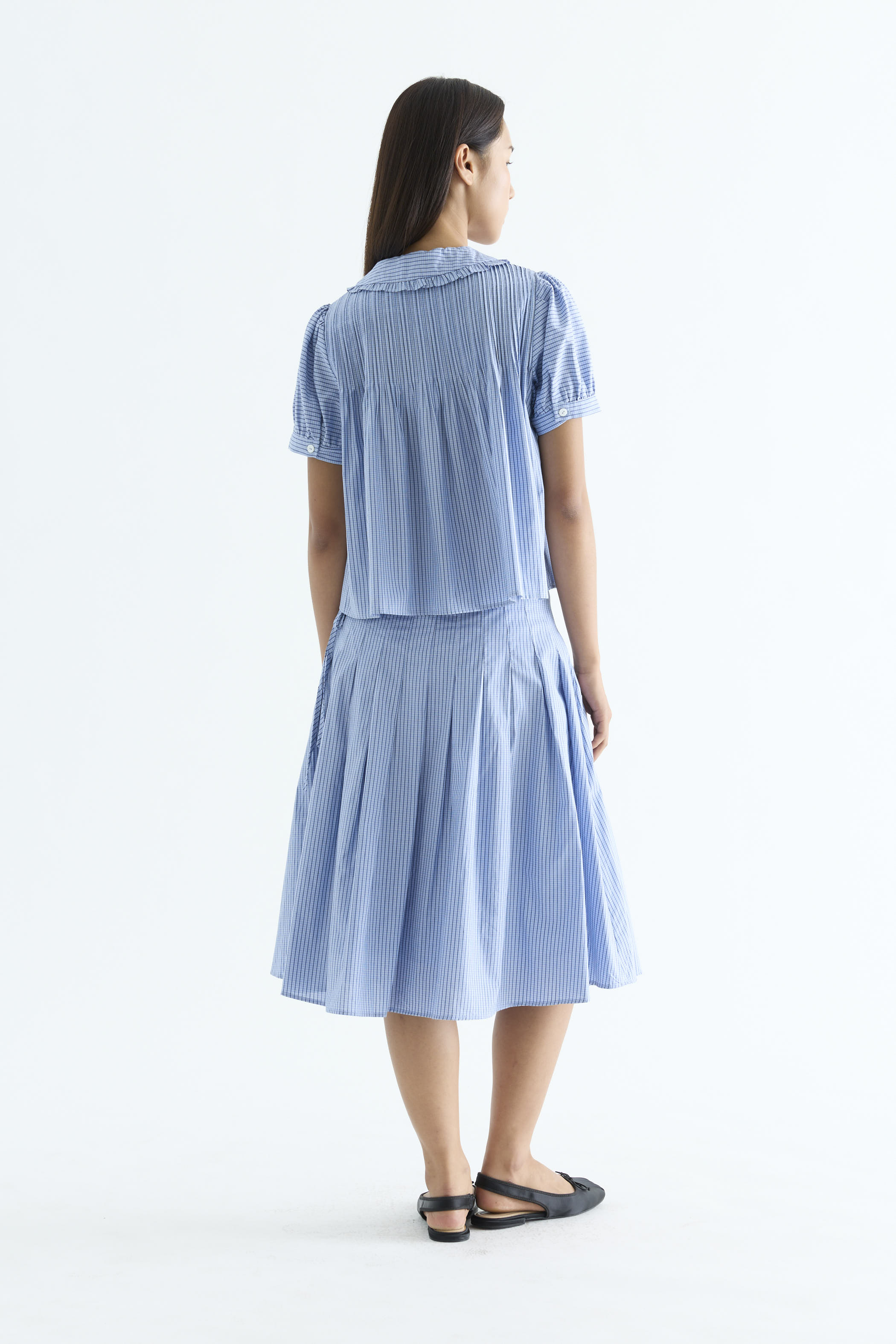 Lavena Pleated Half Skirt