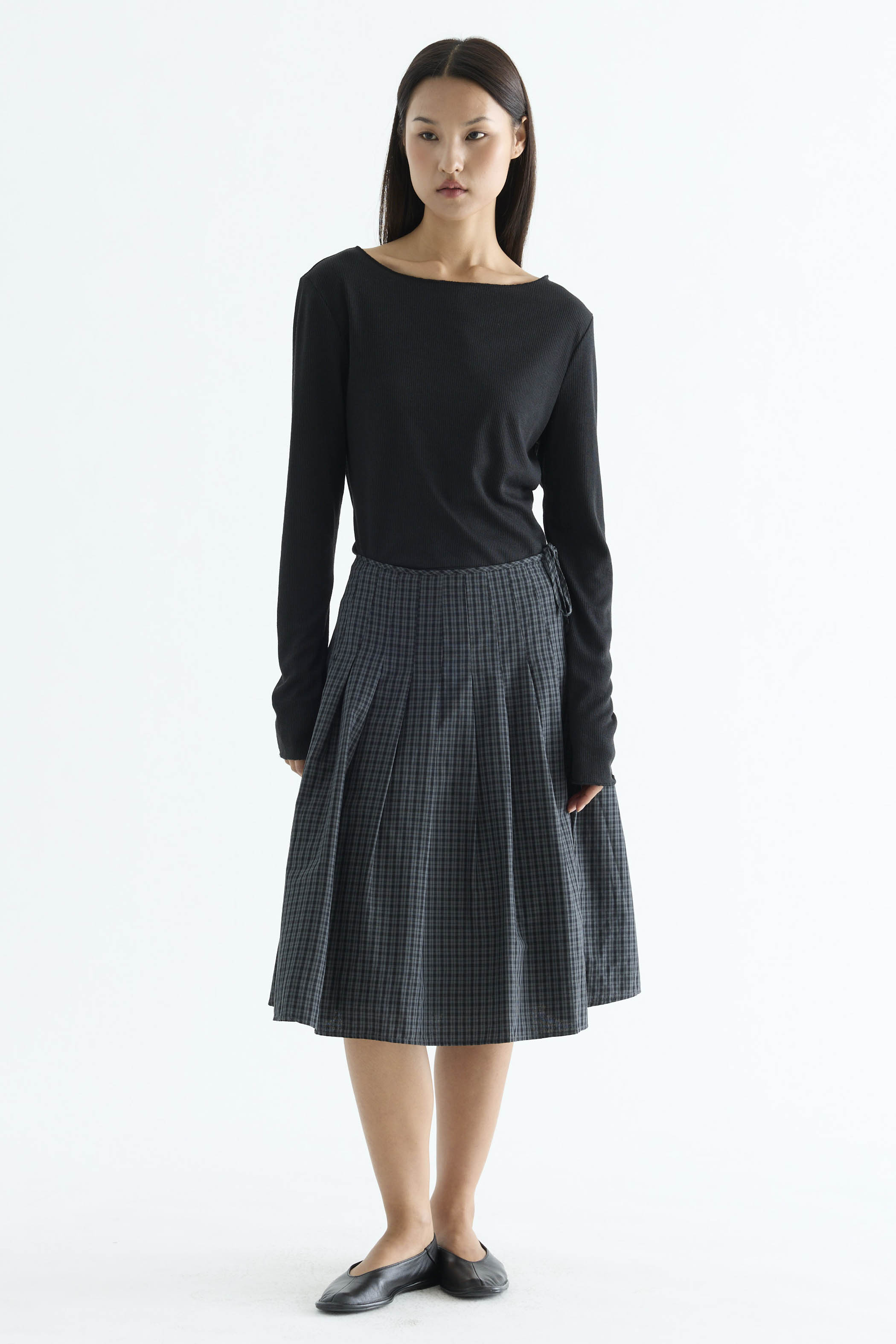 Lavena Pleated Half Skirt