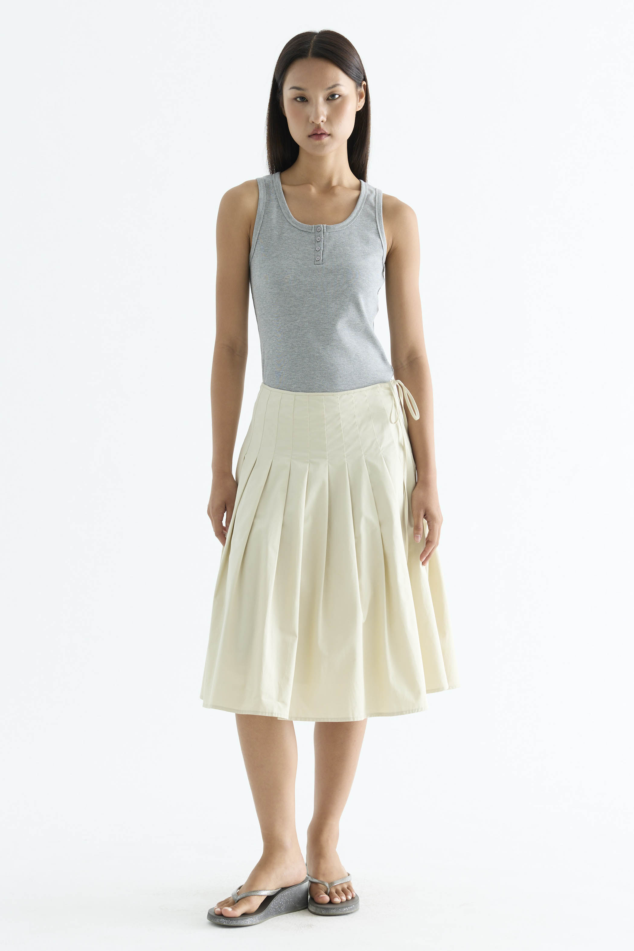 Lavena Pleated Half Skirt