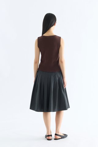 Decole Crochet Trim Knit Tank