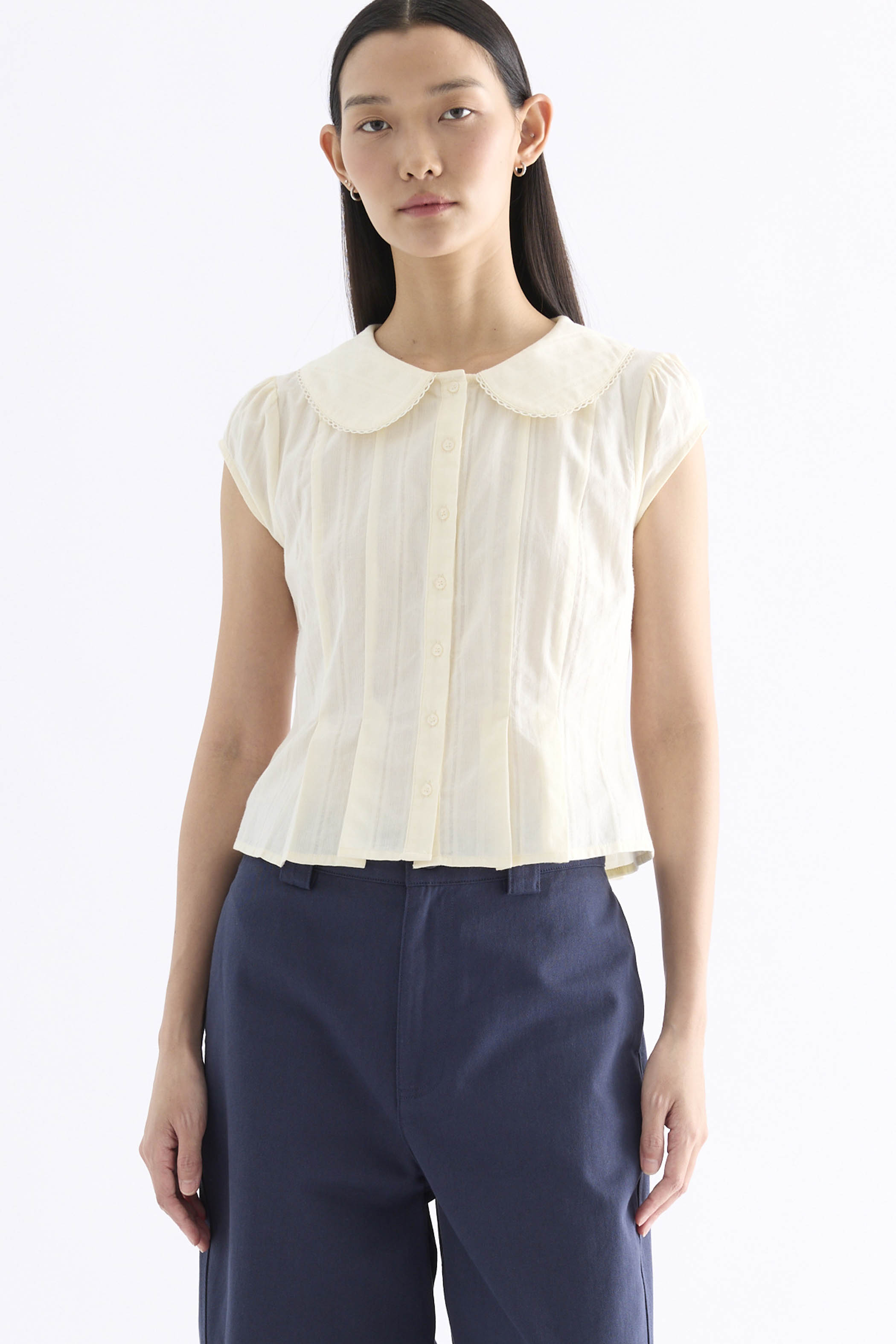Mauvin Pleat Top