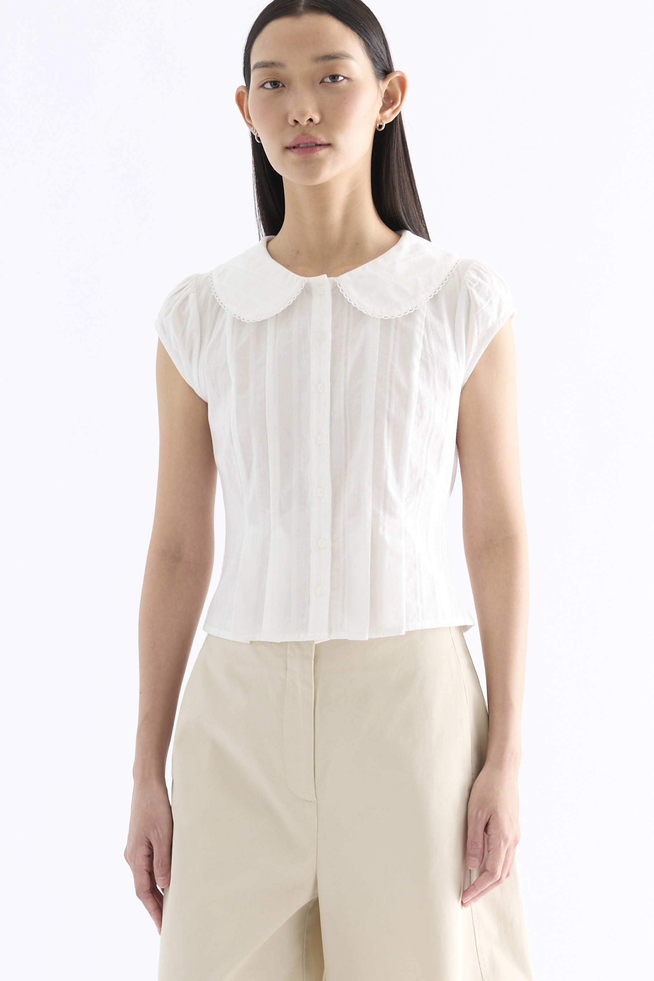 Mauvin Pleat Top