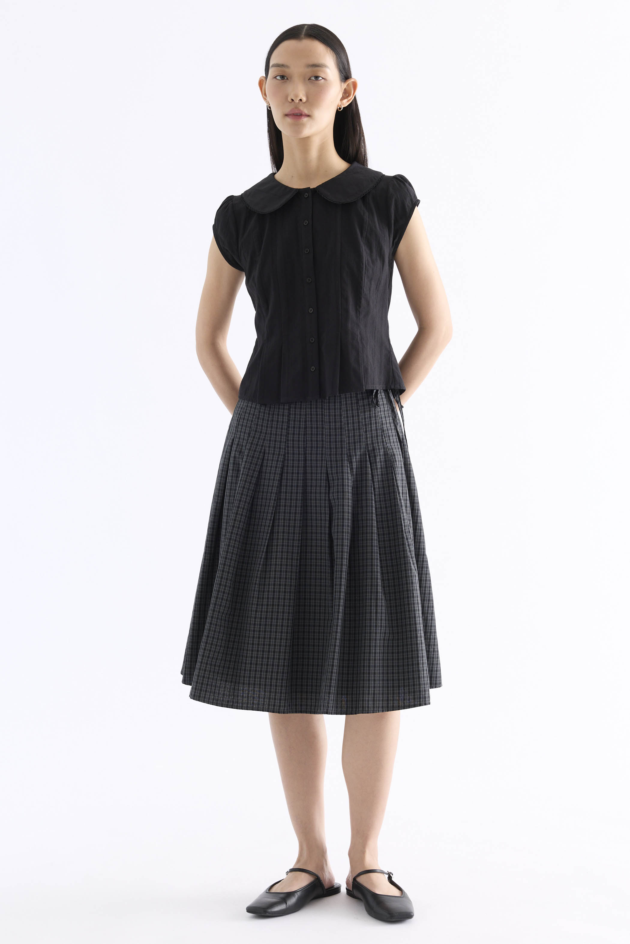 Mauvin Pleat Top