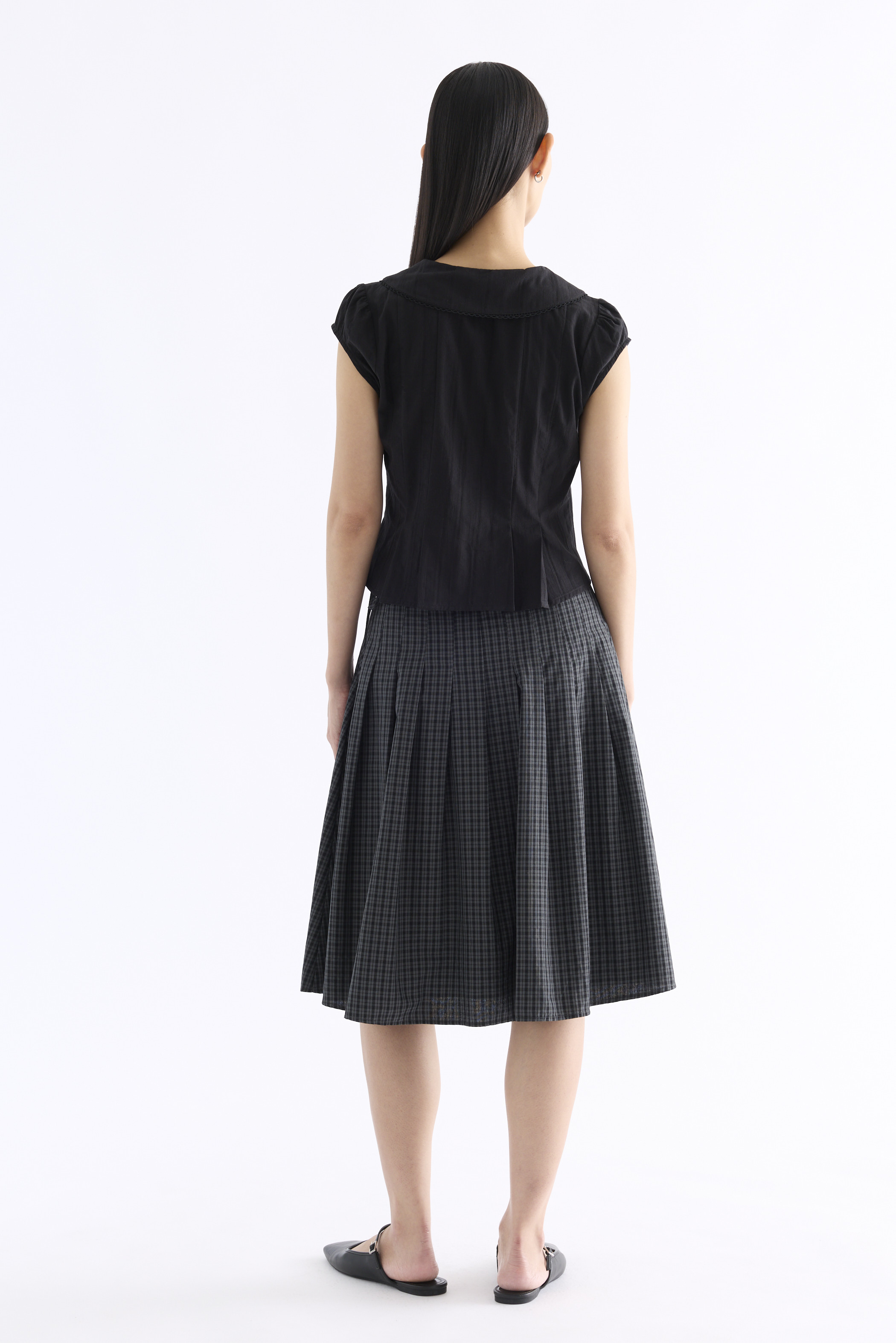 Mauvin Pleat Top
