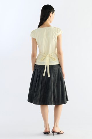 Mariette Lace Trim Fitted Blouse