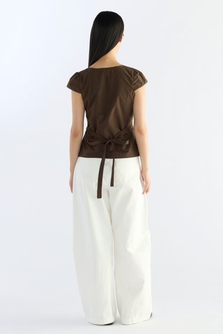 Mariette Lace Trim Fitted Blouse