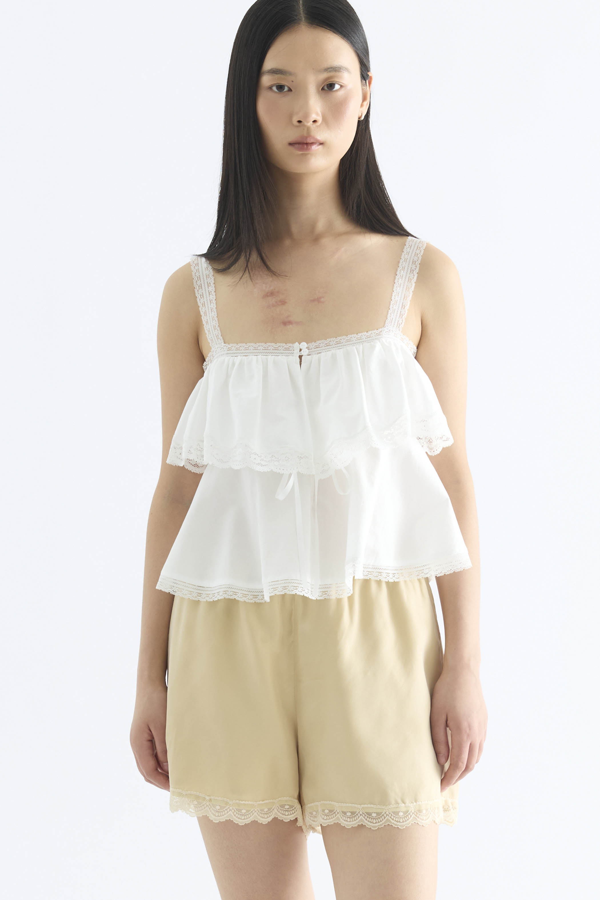 Carla Lace Tie-Strap Top