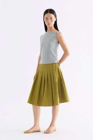 Lavena Pleated Half Skirt