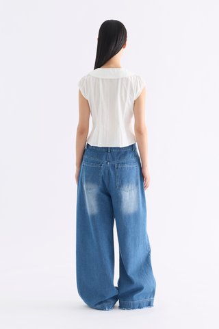 Mauvin Pleat Top