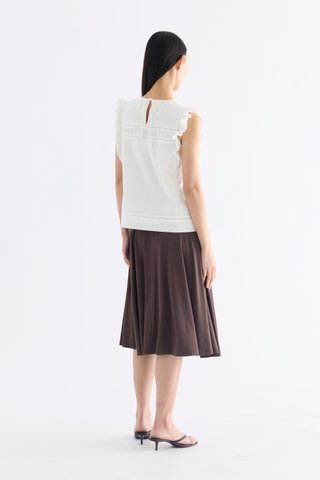 Toril Flutter Cap Sleeve Top