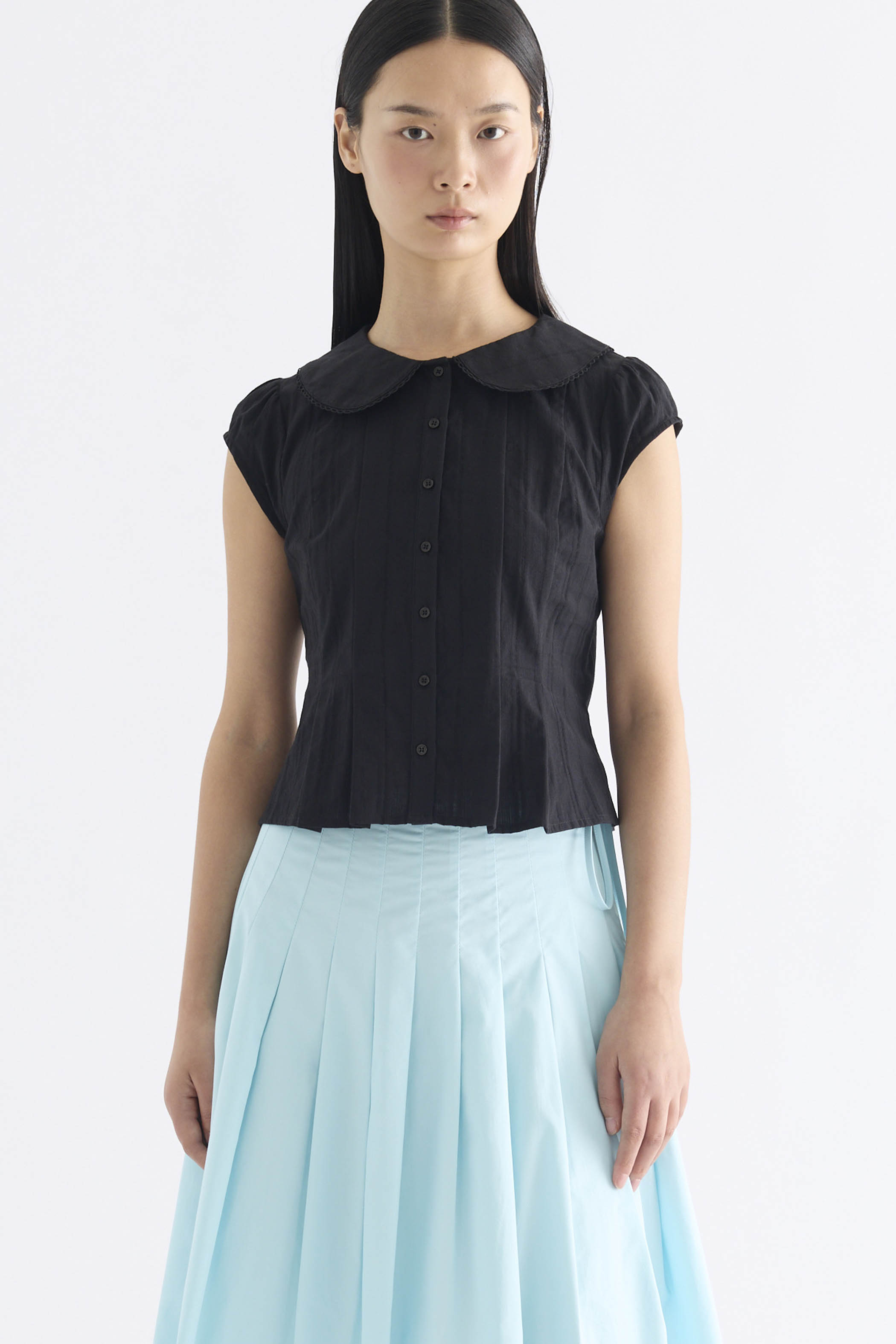 Mauvin Pleat Top
