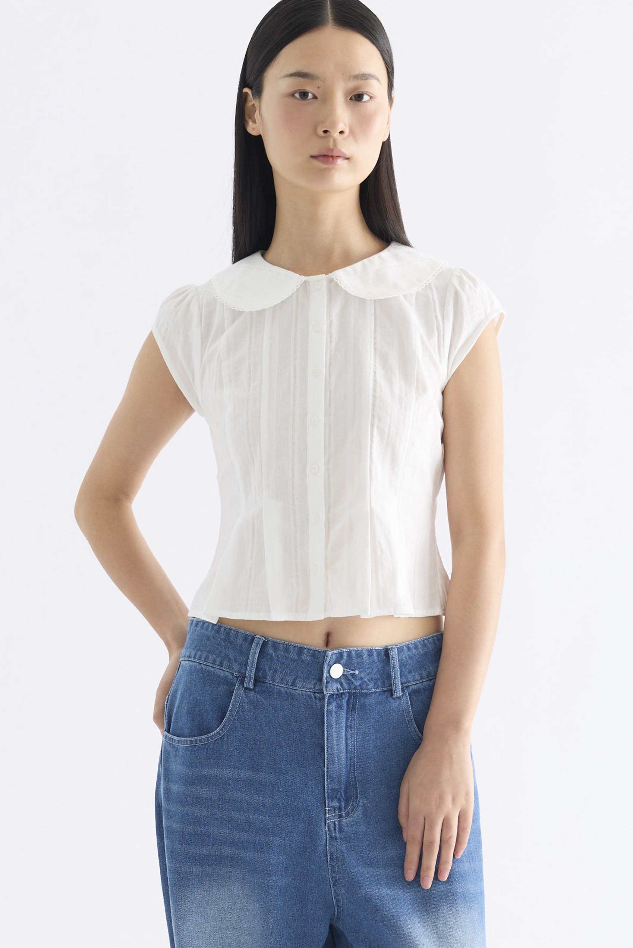 Mauvin Pleat Top