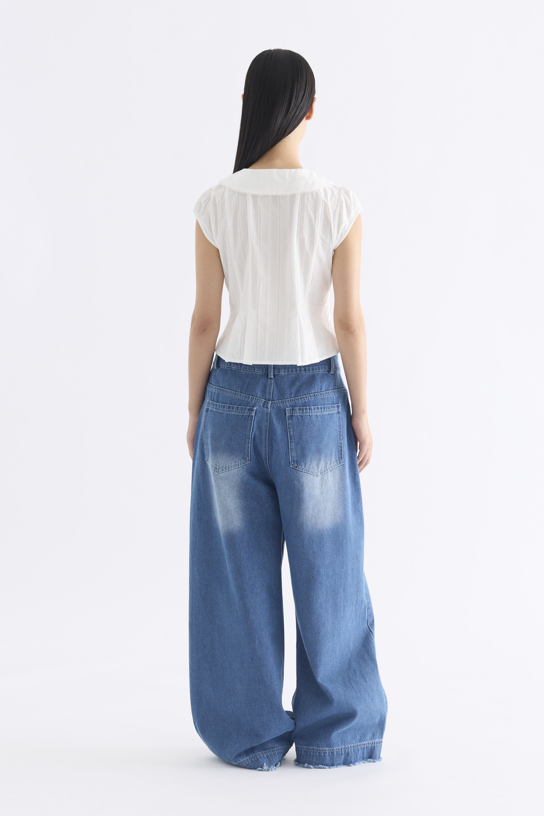 Mauvin Pleat Top