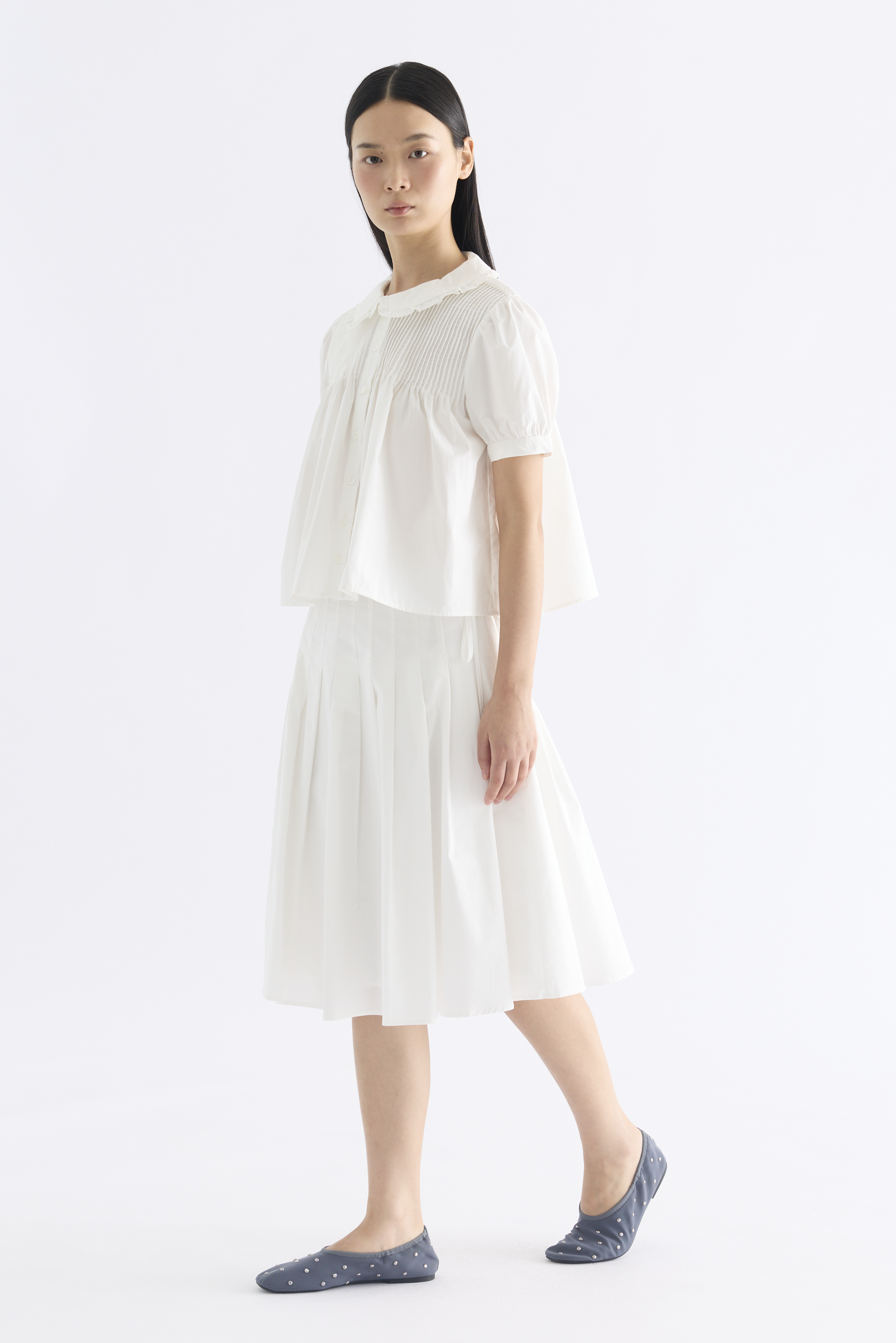 Lavena Pleated Half Skirt
