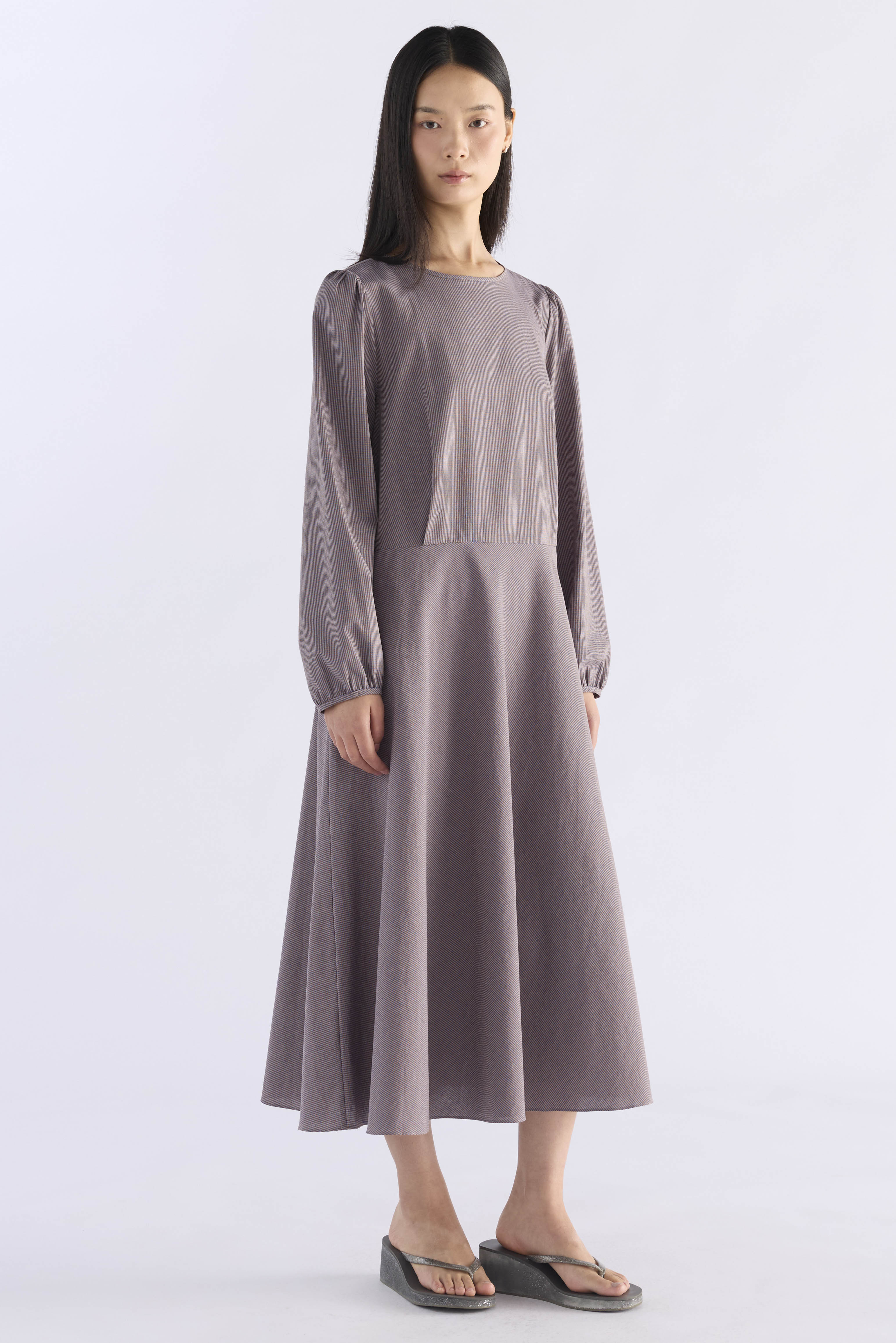 Harriet Long-Sleeve Relaxed Dress