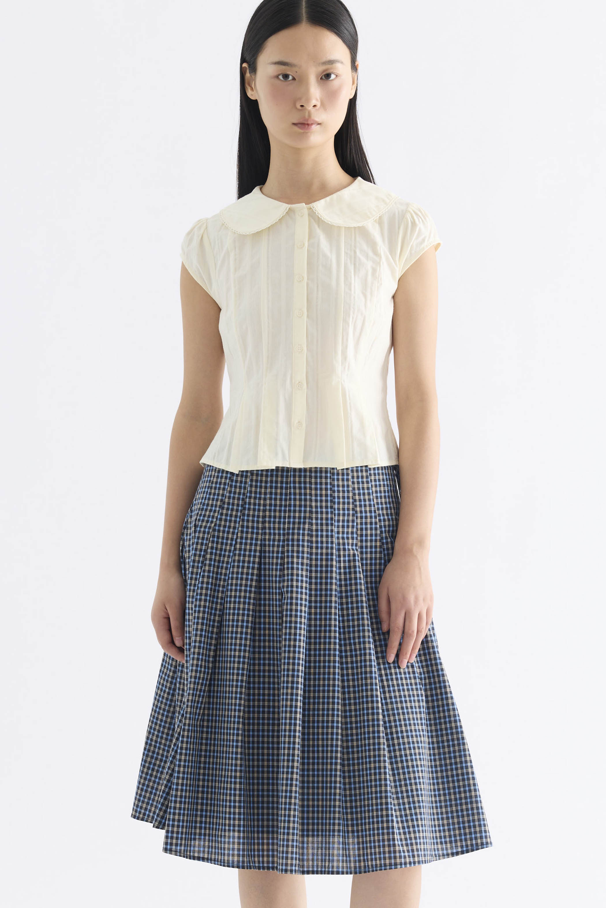 Mauvin Pleat Top