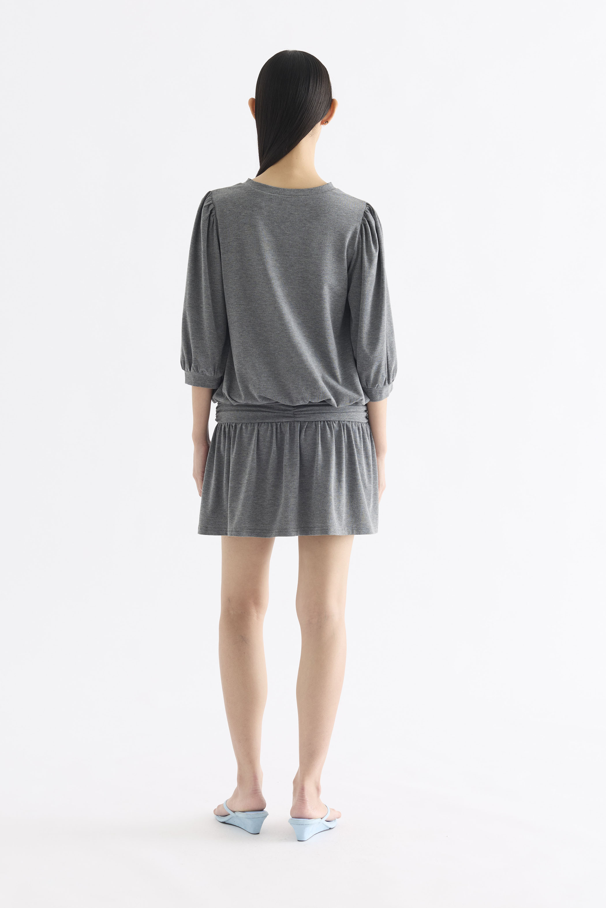 Arya Gathered Drop Waist Dress