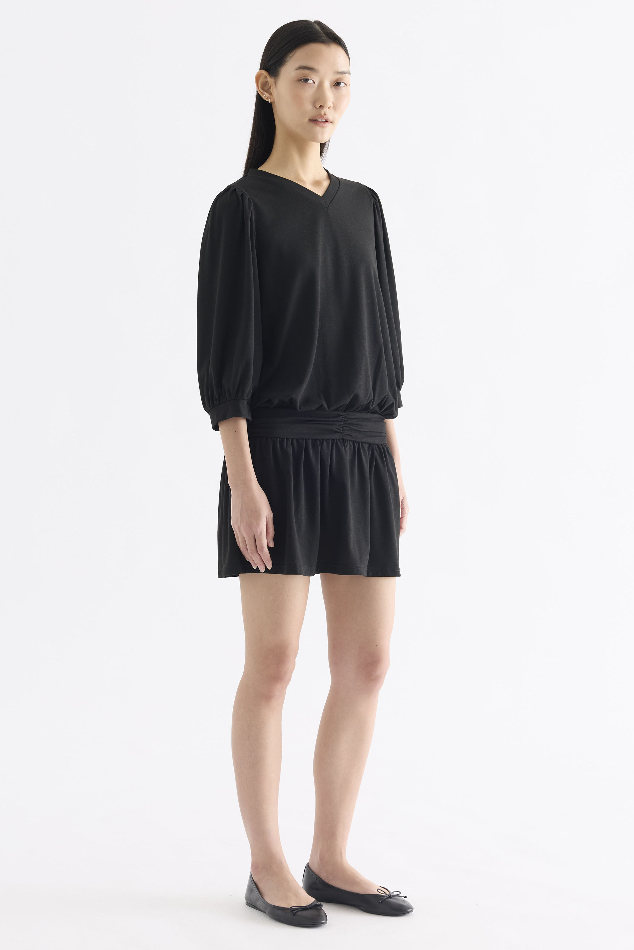 Arya Gathered Drop Waist Dress