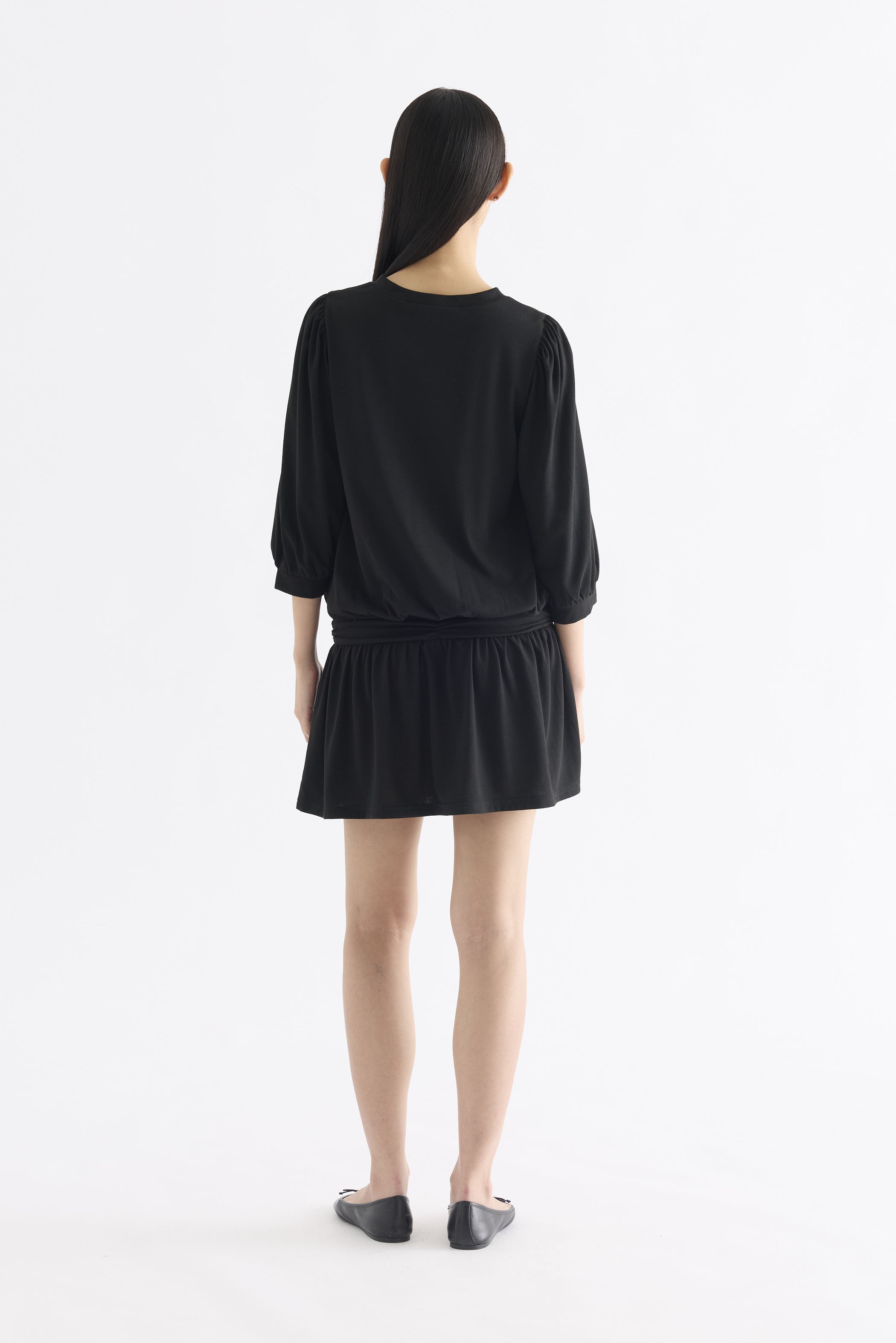 Arya Gathered Drop Waist Dress