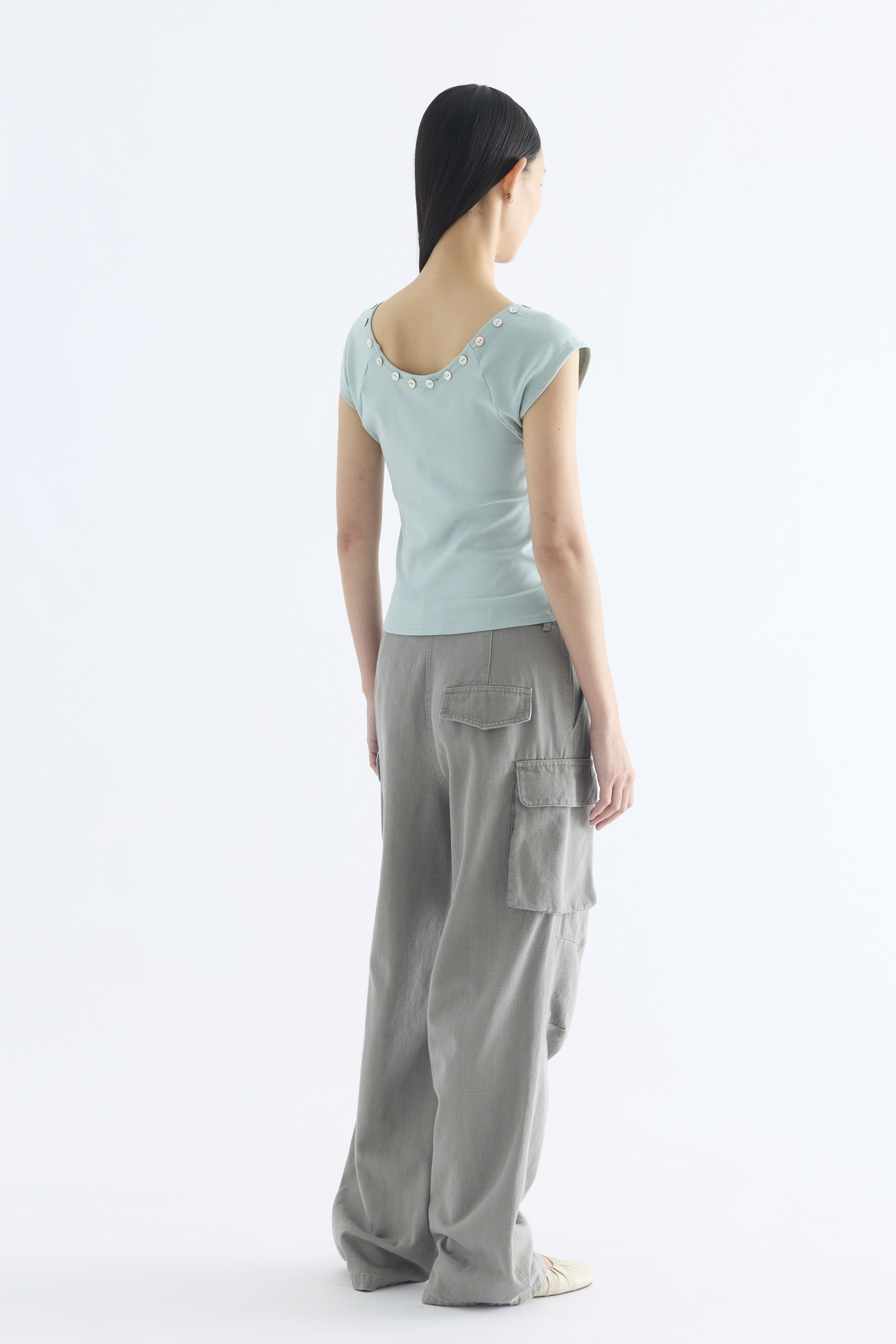 Carlo Mid-Rise Straight Leg Cargo Jeans