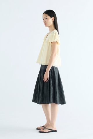 Lavena Pleated Half Skirt