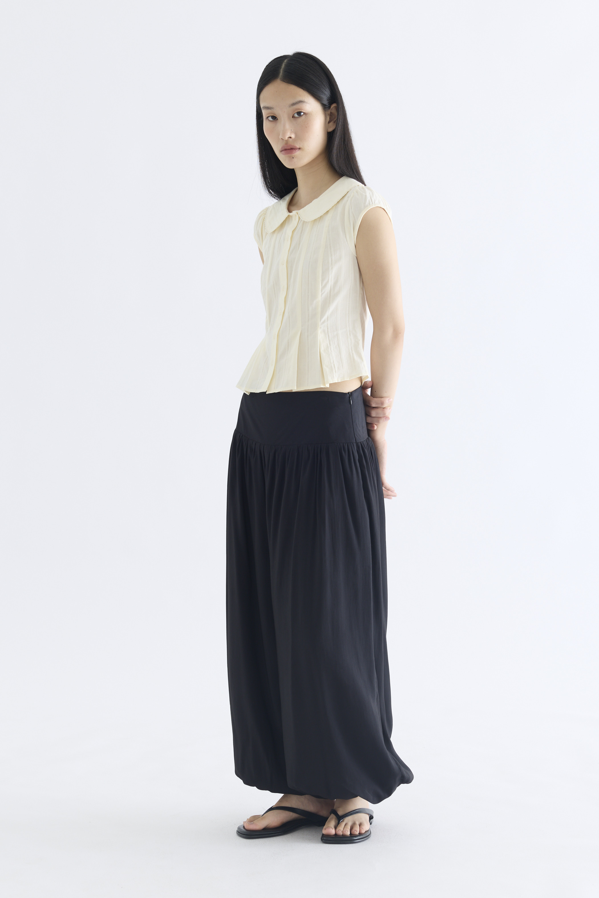 Mauvin Pleat Top