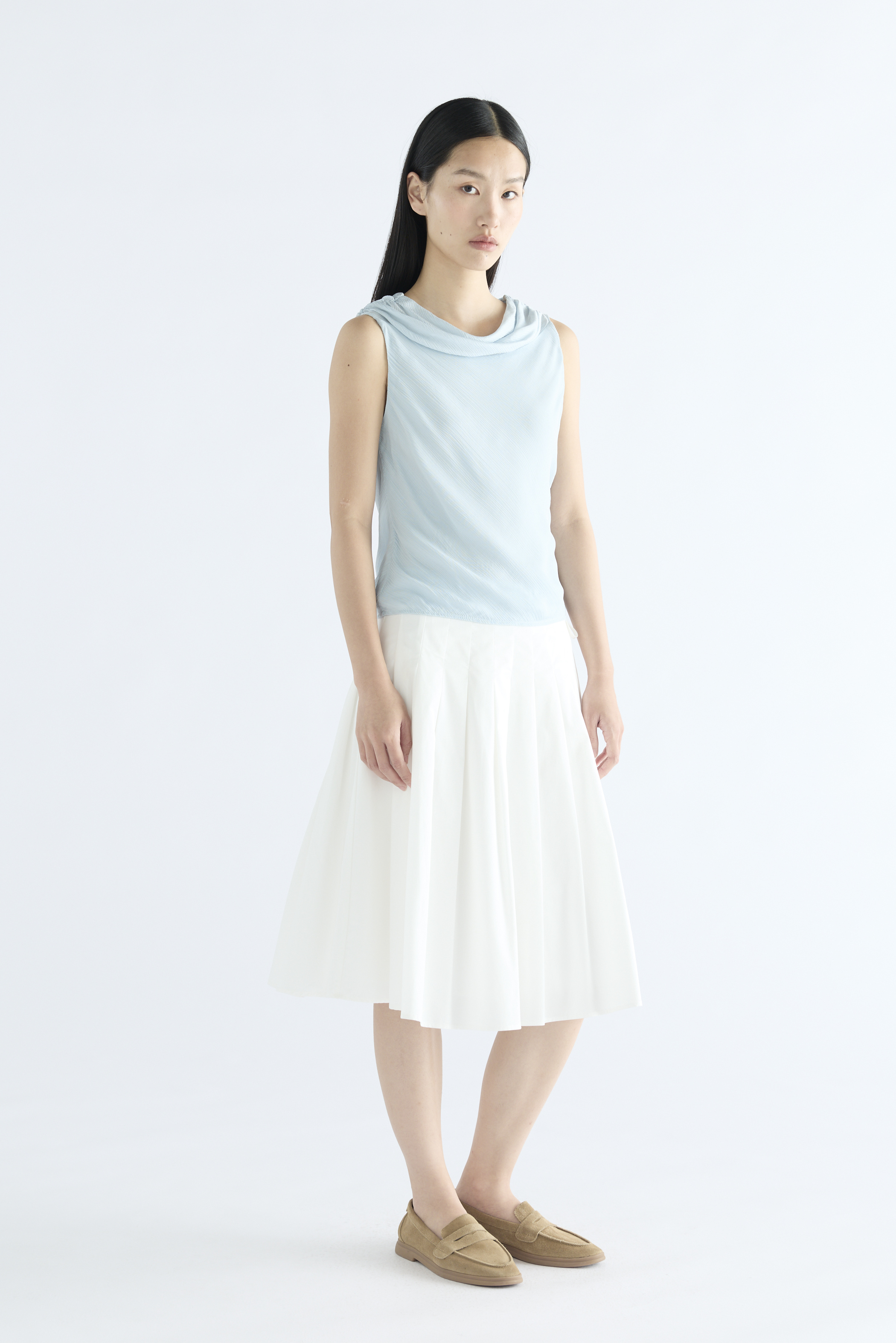 Lavena Pleated Half Skirt