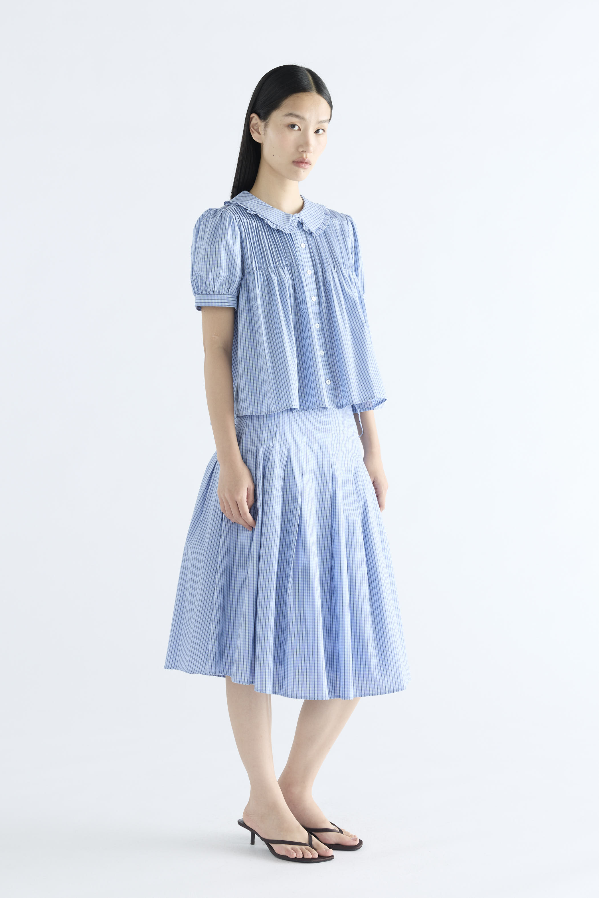 Lavena Pleated Half Skirt