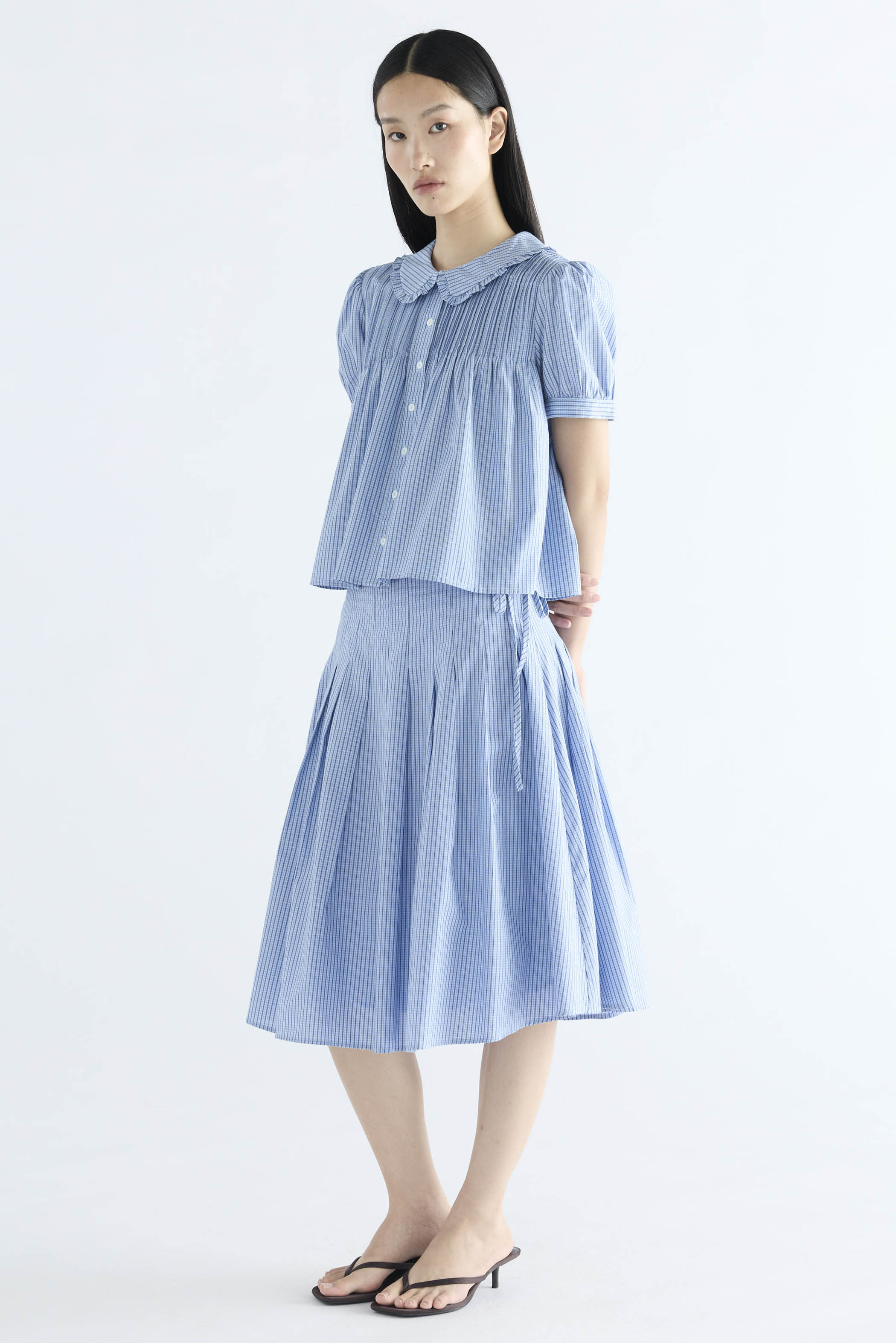 Lavena Pleated Half Skirt